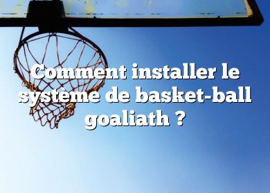 Comment installer le système de basket-ball goaliath ?